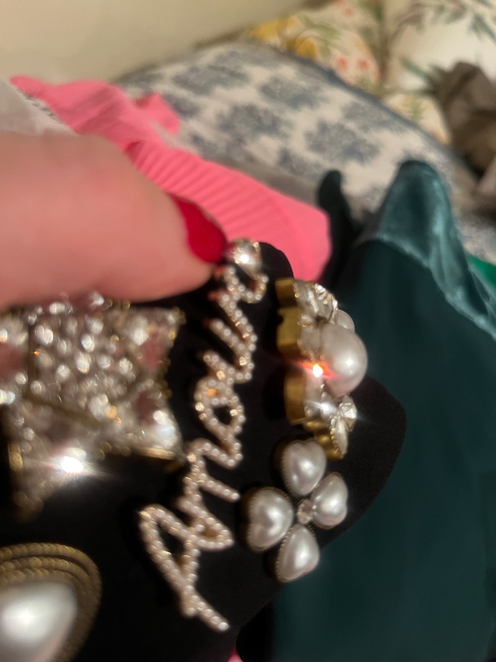 Cinq à Sept Black Blazer with Pearl and Crystal beads 4 - Picture 10 of 10